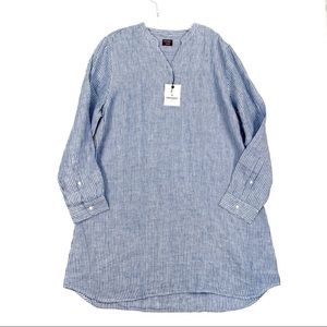 New Untuckit Linen Stripe Constantia Shirt Dress